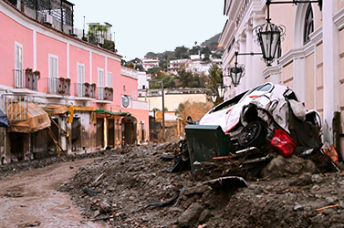 Ischia. Un'immagine della devastazione di Casamicciola Terme Ischia. Un'immagine della devastazione di Casamicciola Terme