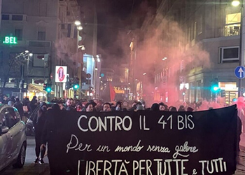Milano. Manifestazione di solidarietà per l'anarchico Alfredo Cospito  Milano. Manifestazione di solidarietà per l'anarchico Alfredo Cospito