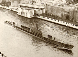 Il sommergibile «Cappellini» nel porto di Taranto (foto di Ernesto Burzagli) Il sommergibile «Cappellini» nel porto di Taranto (foto di Ernesto Burzagli)