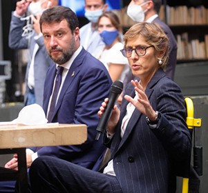 Processo Gregoretti. L'avvocato Giulia Bongiorno durante il dibattimento