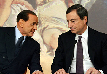 Silvio Berlusconi e Mario Draghi, entrambi sicuri aspiranti al Quirinale