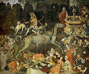 Particolare del Trionfo della Morte, affresco di Palazzo Abatellis a Palermo