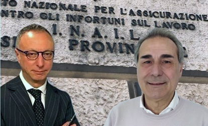 I componenti del Comitato Consultivo Provinciale Inail di Palermo, Filippo Virzì e Raffaele Loddo
