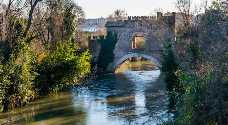 Ponte Nomentano, dove nell'800 avenne lo storico incontro tra Carlo Magno e Papa Leone III