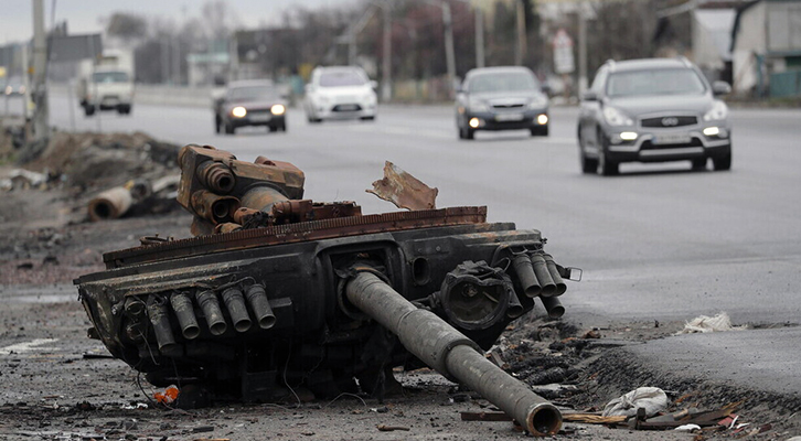 Le torrette «lolly pop» dei carri armati russi bruciati