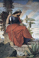 L'Italia soffre di allergia agli eroi. Allegoria dell'Italia di Philipp Veit (1834-1836)