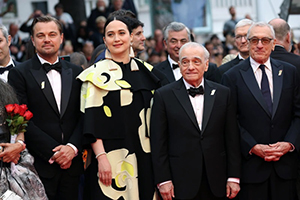 Leonardo di Caprio, Lily Gladstone, Martin Scorsese e Robert De Niro sul red carpet di Cannes per Killers of the flower moon