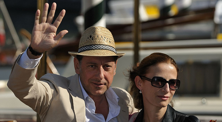 L'attore e regista Sergio Castellitto con la moglie Margaret Mazzantini al Festival di Venezia del 2009