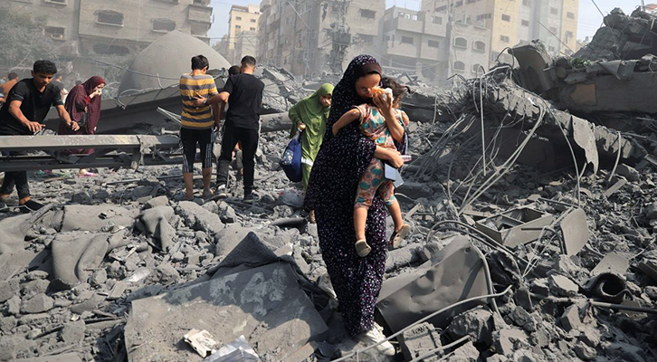 Medio Oriente. La risposta di Israele all'attacco di Hamas del 7 ottobre sta determinando la distruzione della Striscia di Gaza con migliaia di vittime civili 