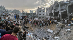 Israele e Palestina. Il più grande campo profughi di Gaza bombardato dagli israeliani.