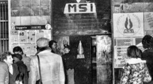 La sezione del Msi in via Acca Larenzia, davanti alla quale il 7 gennaio 1978 furono uccisi tre giovani militanti.