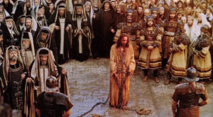 Processo a Gesù. Il Sinedrio porta Gesù davanti al Prefetto romano della Giudea Ponzio Pilato